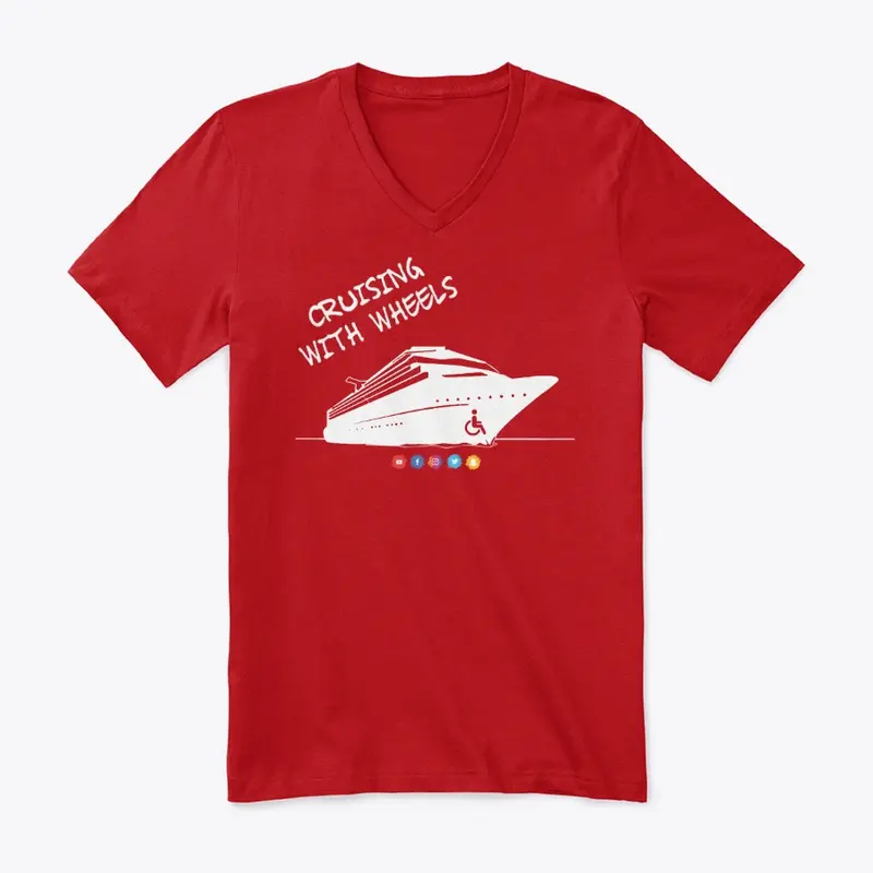 Cruising With Wheels Logo V-Neck